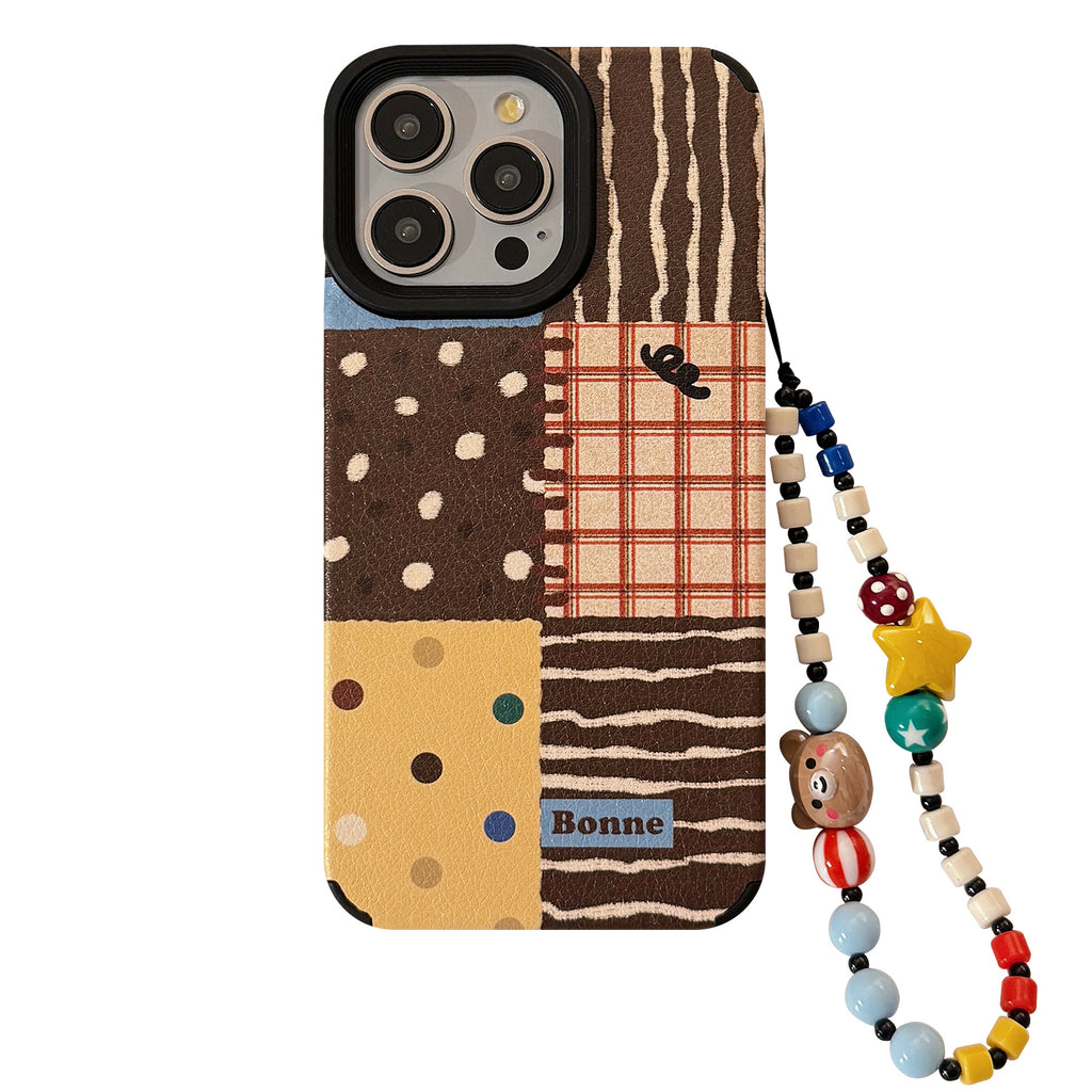 Retro Instagram-style Polka-dot Patchwork Phone Case