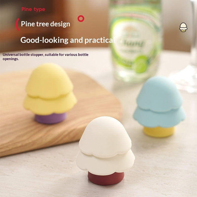 Ouvre-bouteille multifonctionnelle en silicone d'arbre de Noël