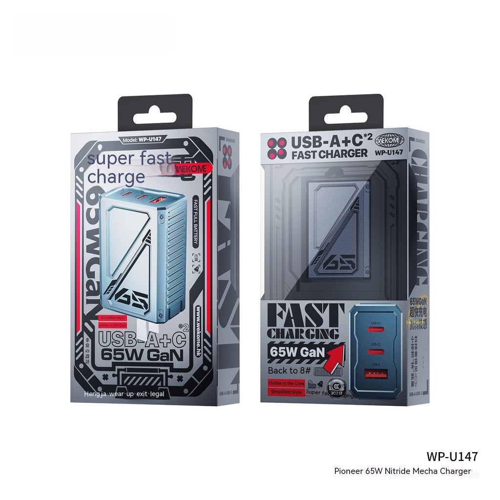 Pin pliable 65W Chargeur de nitride Gallium