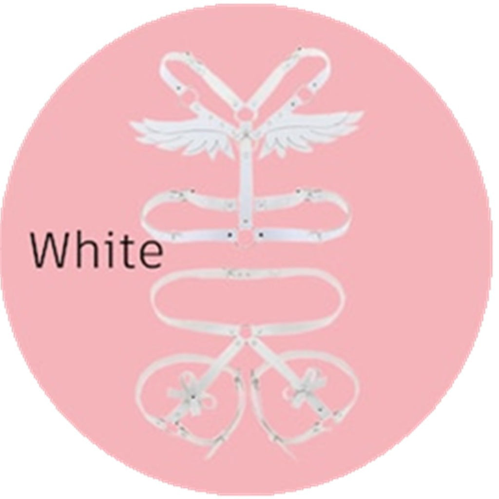Ceinture de chaîne multicouche en cuir Angel Wings