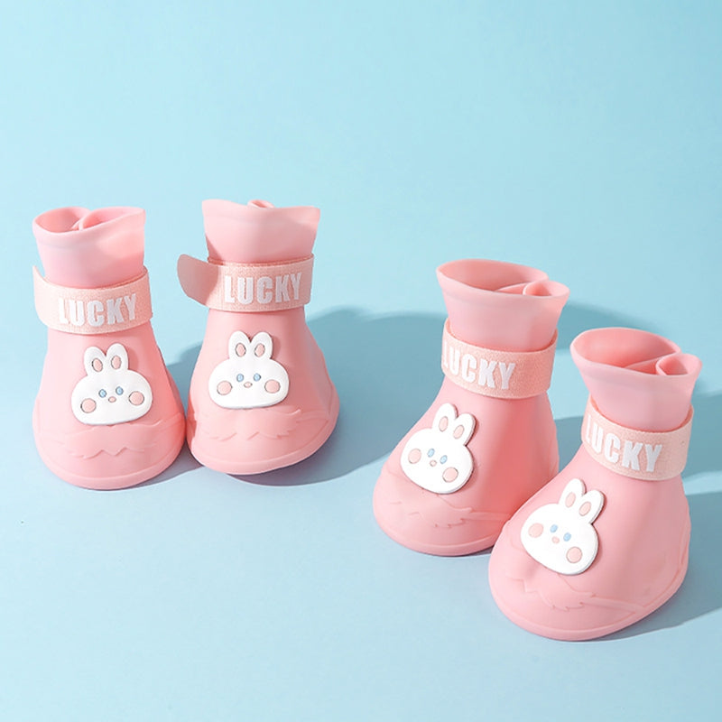 Rainshoe en caoutchouc antidérapant imperméable pour animaux de compagnie