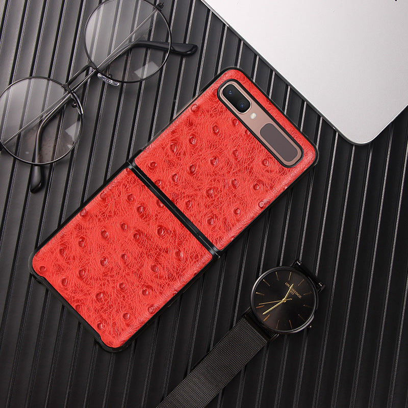 Camel Motif Business Etui en cuir pliant Étui de protection pour téléphone