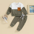 Drawstring Pockets Sweatshirt and Sweatpants 2 Piece Set