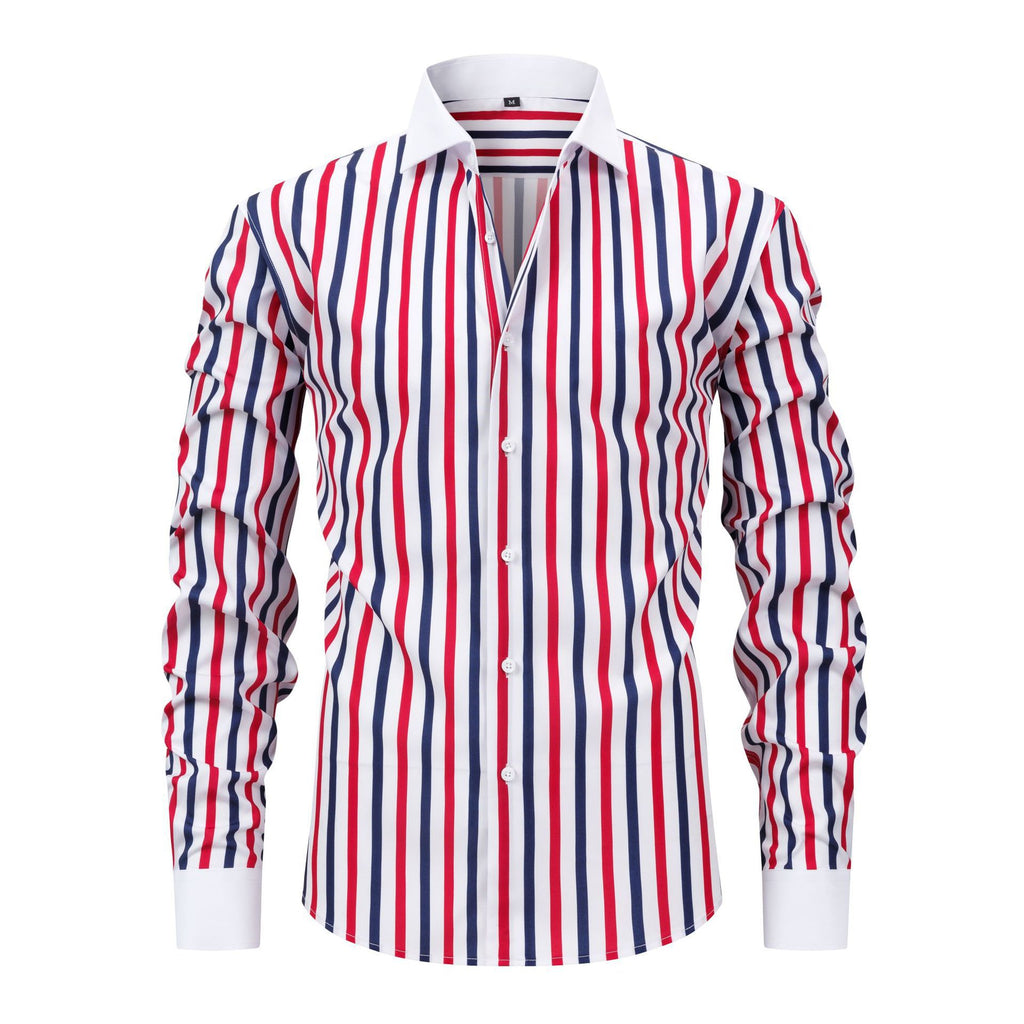 Jiana European and American Plus Size pour homme Col Windsor Manches longues