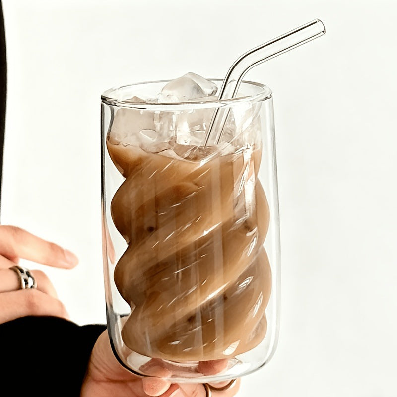Coupe en verre à double paroi à haute résistance aux températures