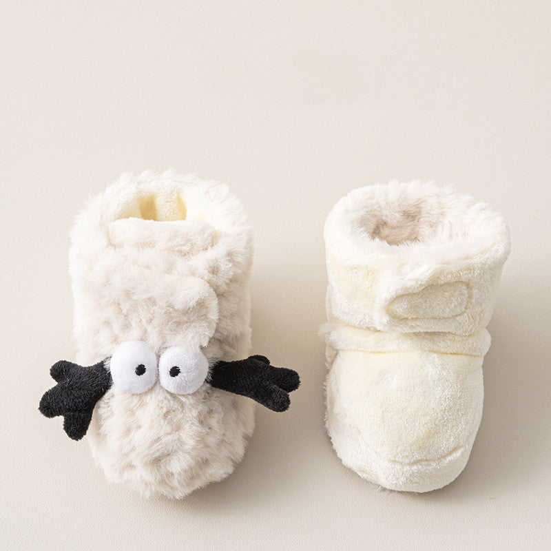 Chaud épais bébé Soft Bottom Chaussures pour tout-petits Non-dérapant