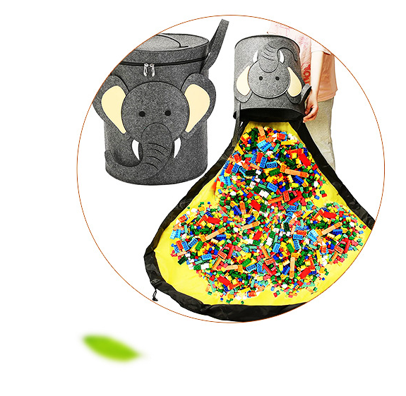 Sac de rangement feutre Toy Play Mat 2 en 1 Pull Rope