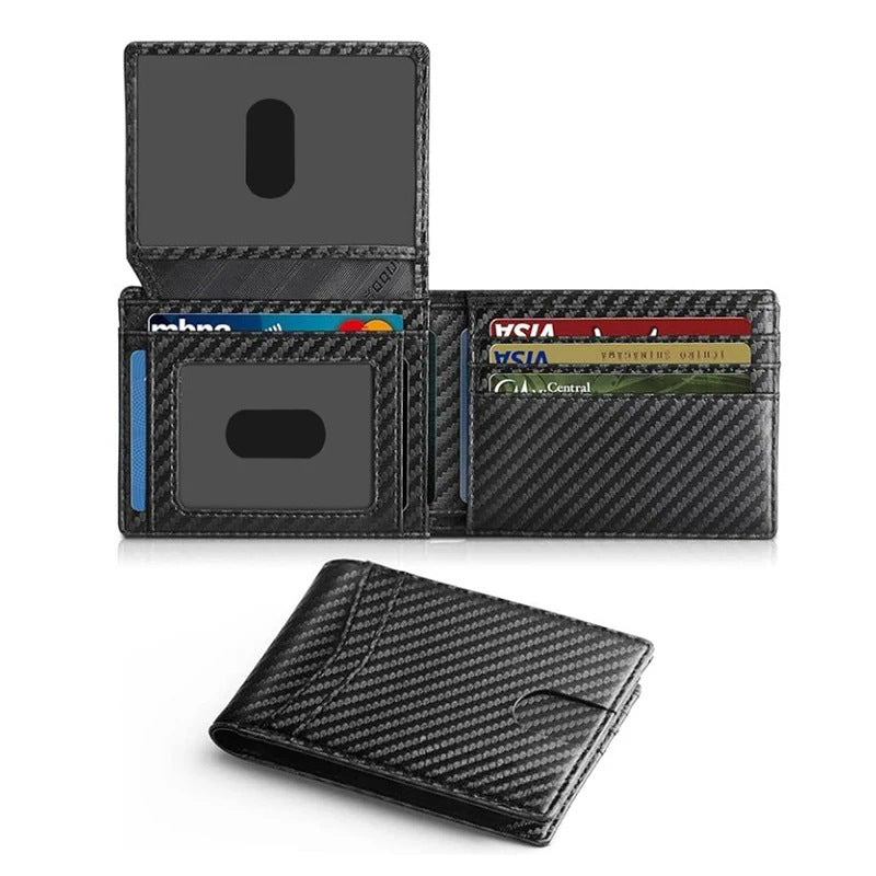 Portefeuille en fibre de carbone multicarte homme