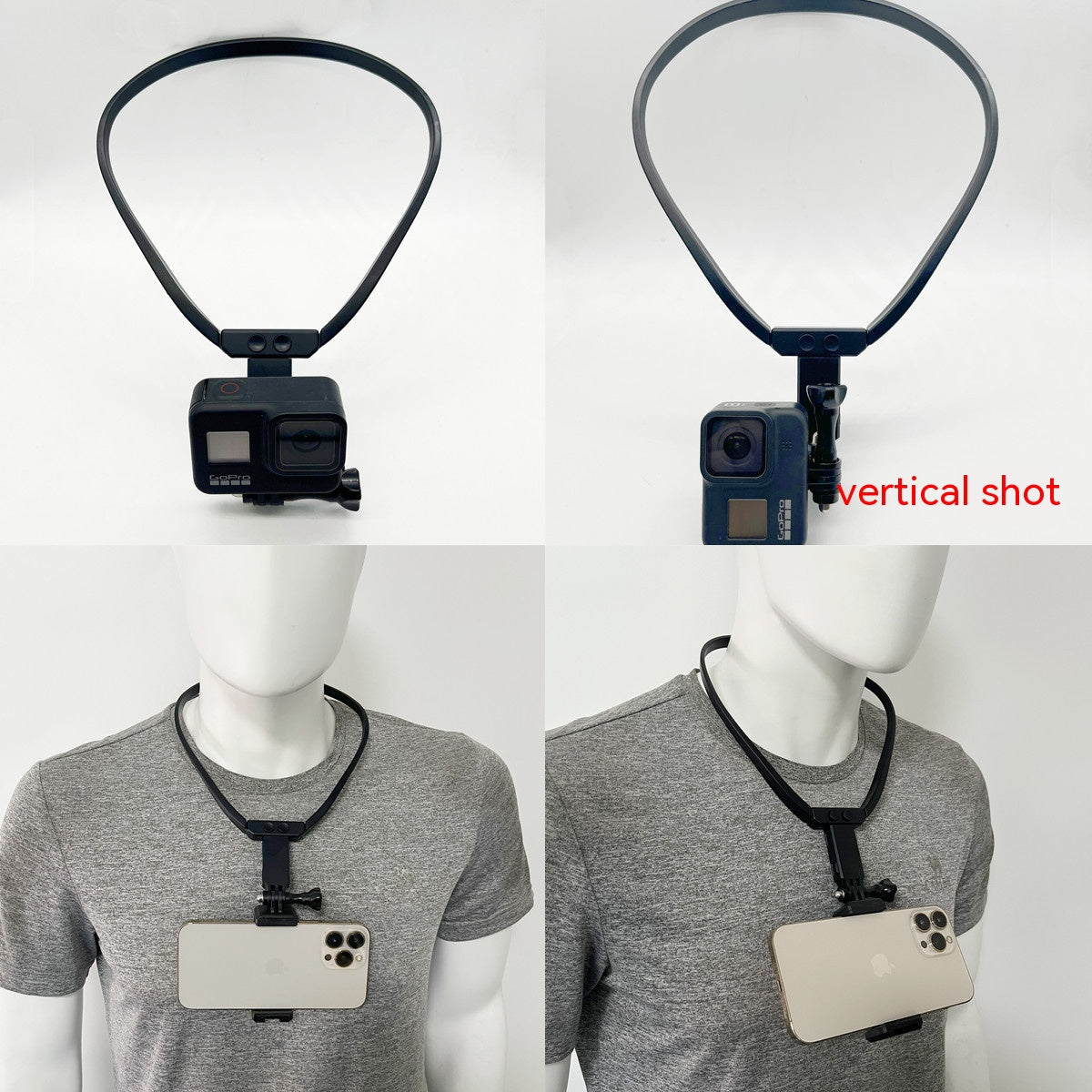 Halter Sports Camera Collar Mobile Phone Bracket 360 Camera Outdoor Luer Accessoires