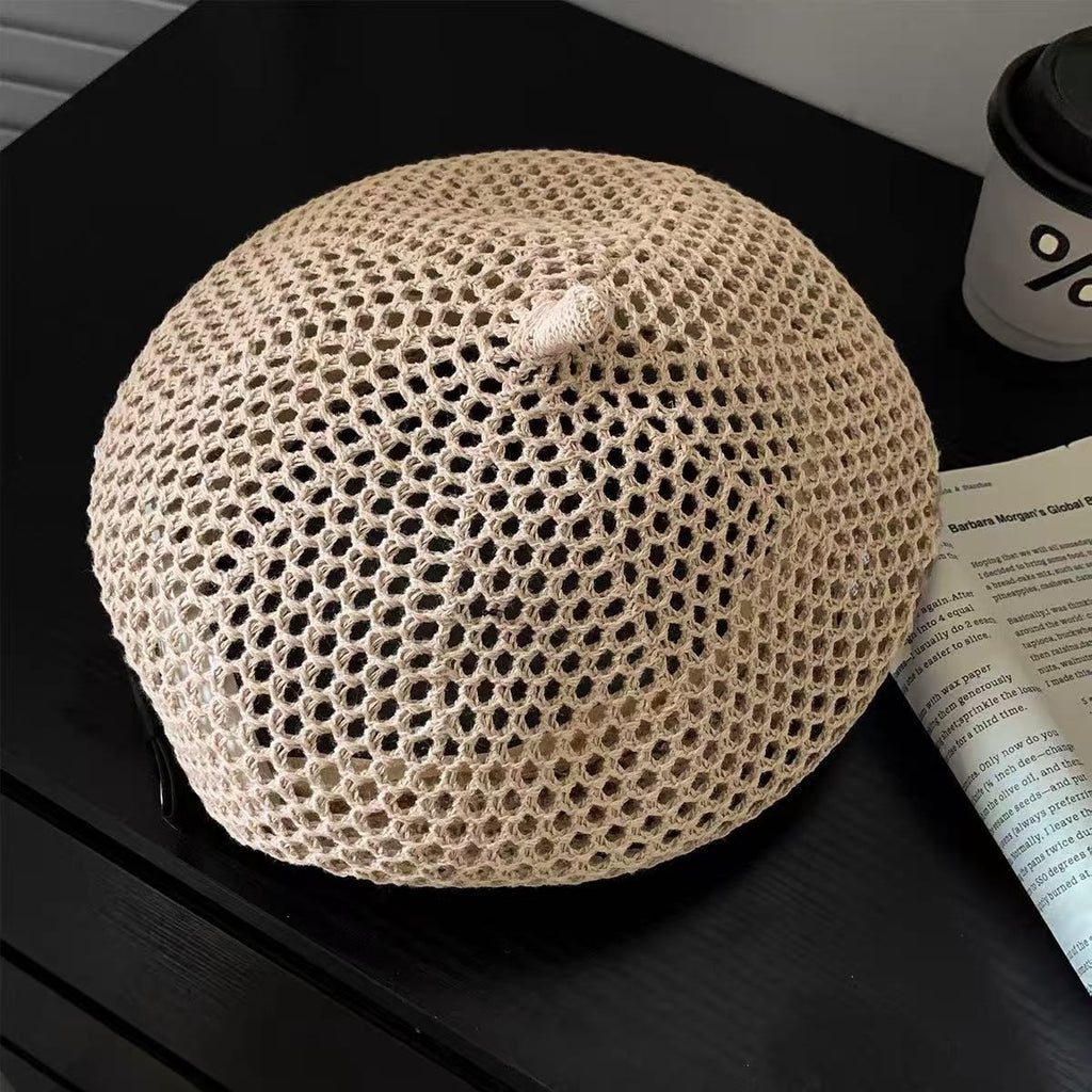 Beret tissée pour femmes style été