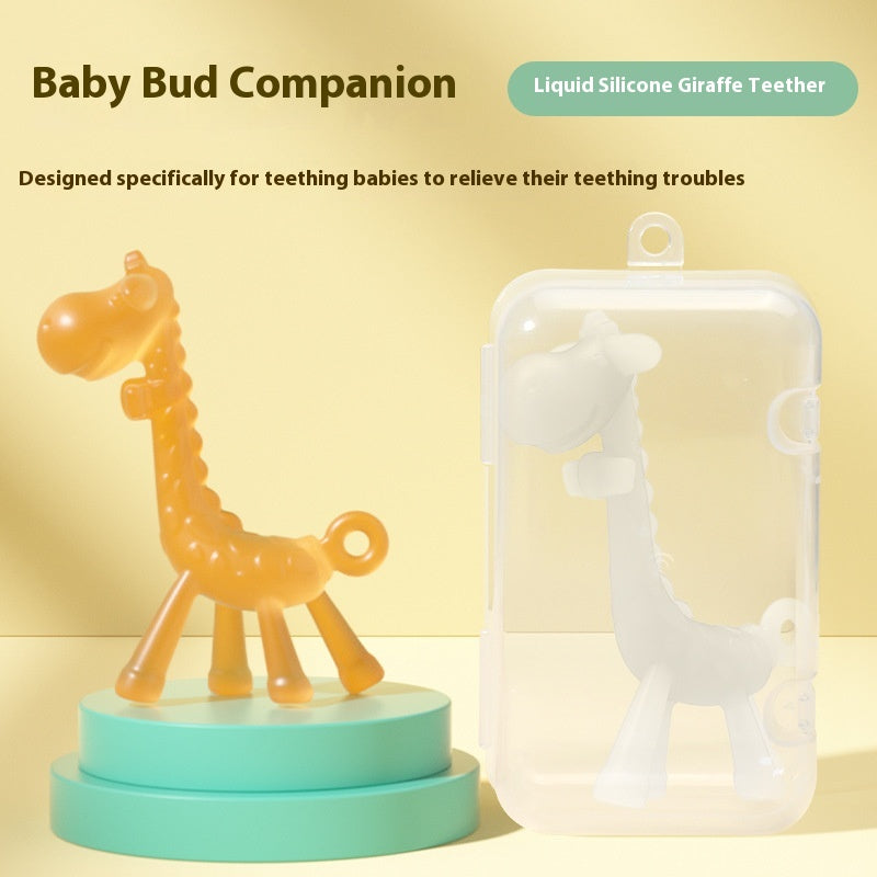 Bébé liquide Giraffe Teether Safe Silicone Nano Molar Rod