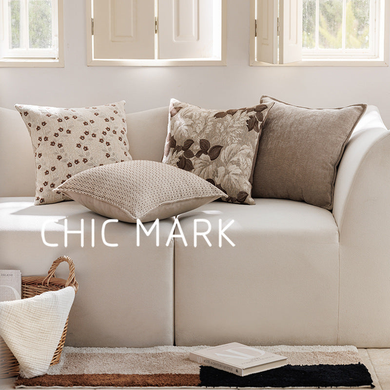 Coussin arrière simple et polyvalent en tissu Jacquard