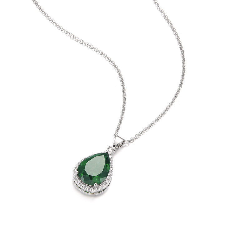 Water Drop Long Necklace Earring Bracelet Ornament