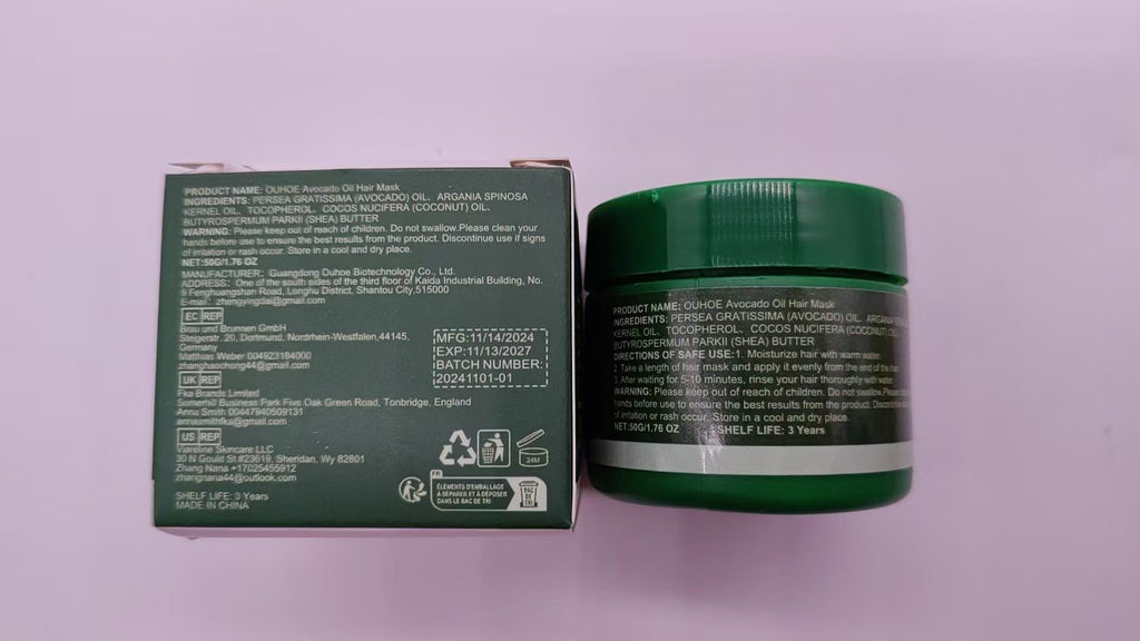 OUHOE Huile d'avocat Masque capillaire