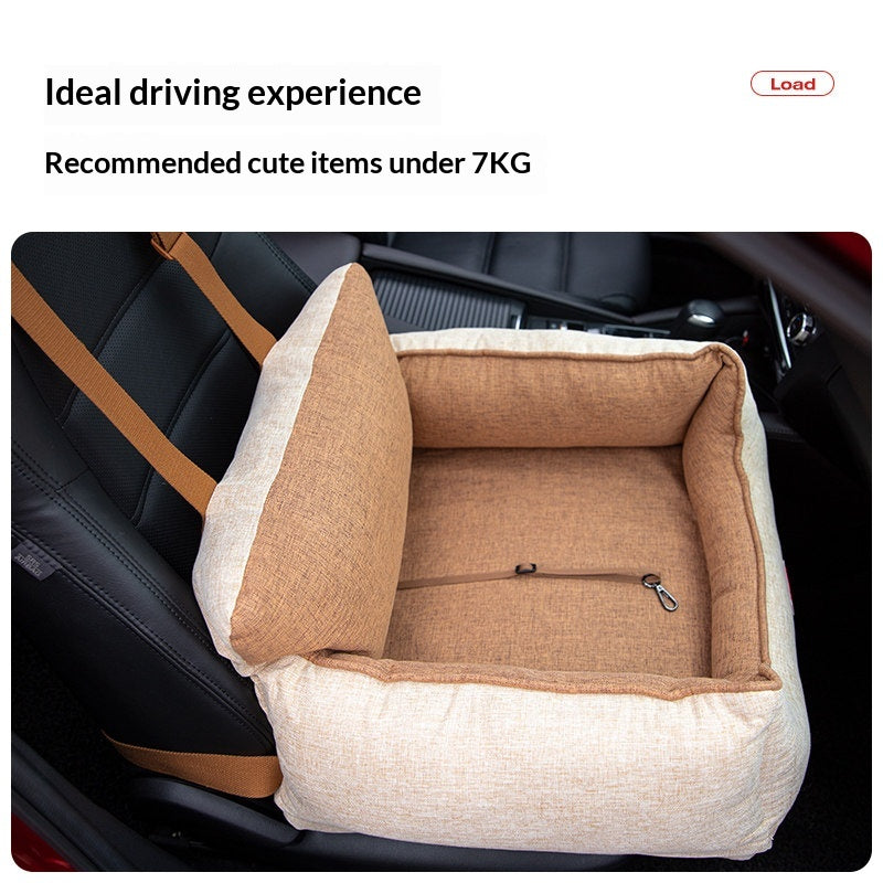 Coussin de siège de voiture de chien un must-have pour les petits et moyens chiens de rouler en toute sécurité dans le fro