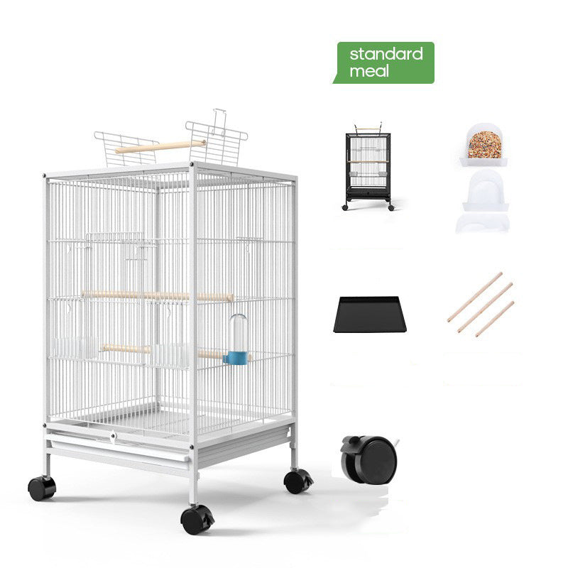 Parrot Xuanfeng Bird Cage with Feeder Toy Grass Nest Reproductive Box