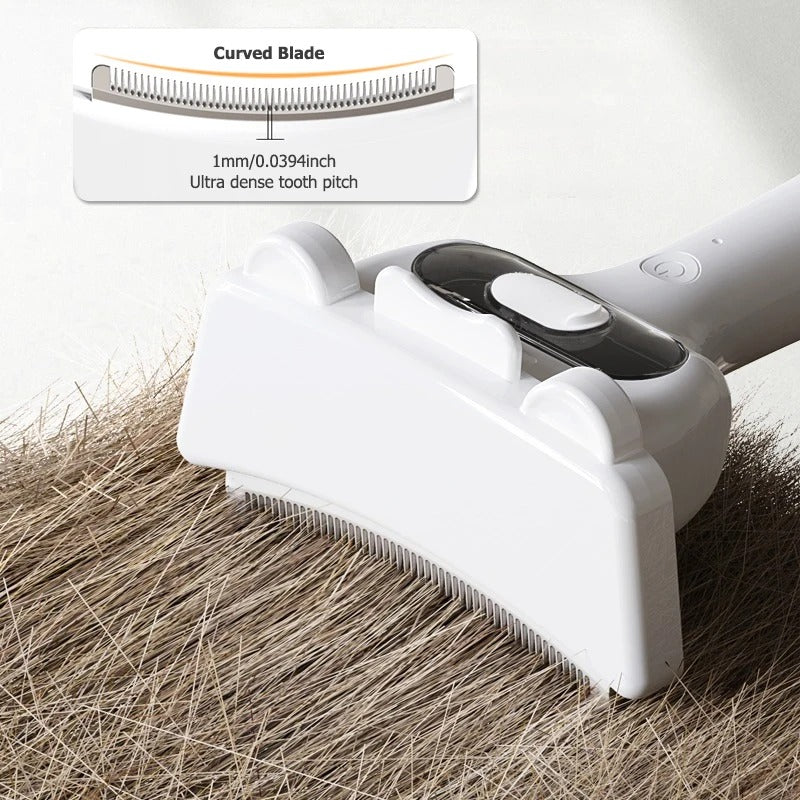 Peigne d'enlèvement de cheveux à un bouton en spray pour animal portable