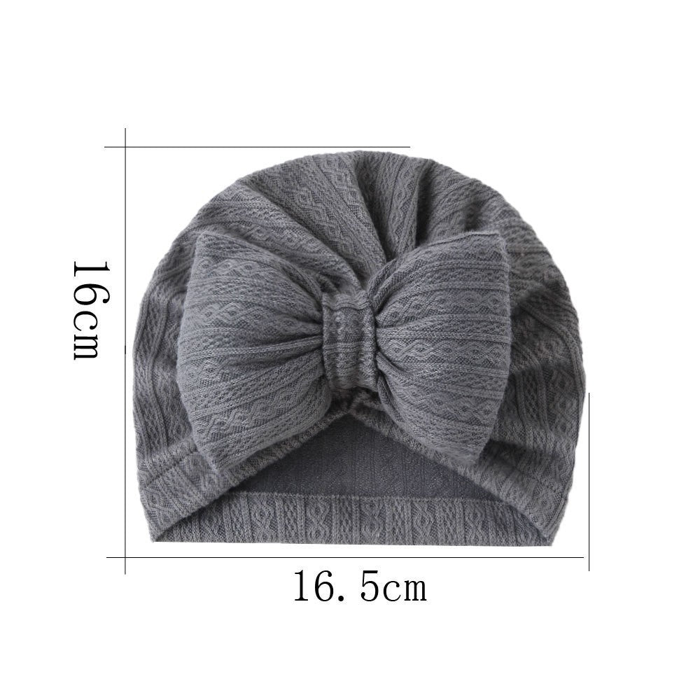 Chapeau de bateau bébé en coton tricoté Remplissage Big Bow Chapeau de bateau bébé