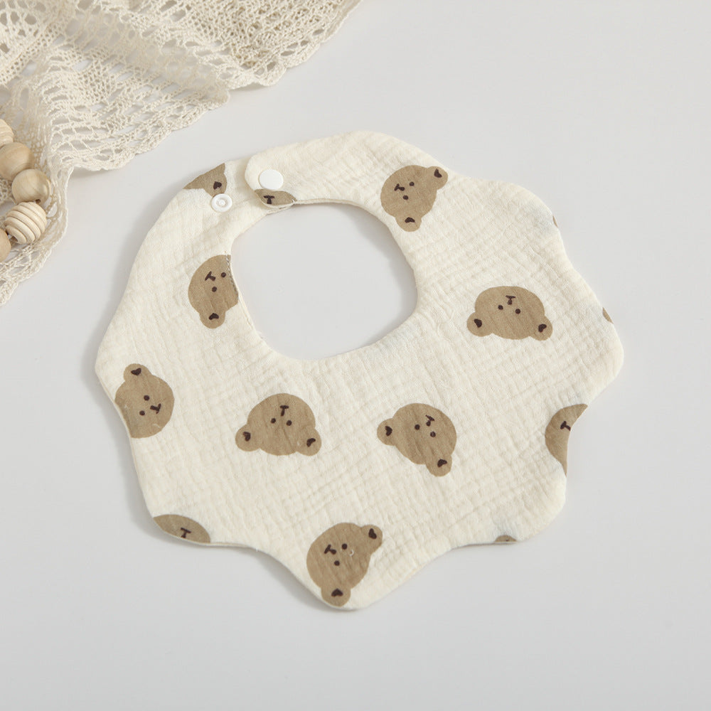 Bébé 6 couches coton Gauze Petal Bib