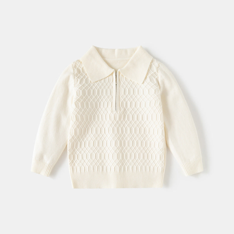 Garçons Plaid tricoté Top avec des motifs floraux
