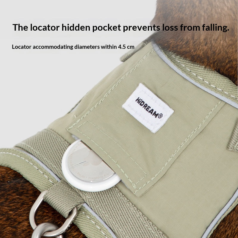 Escape Proof Cat Harness Cat Vest with GPS Tracker Pocket and Leash