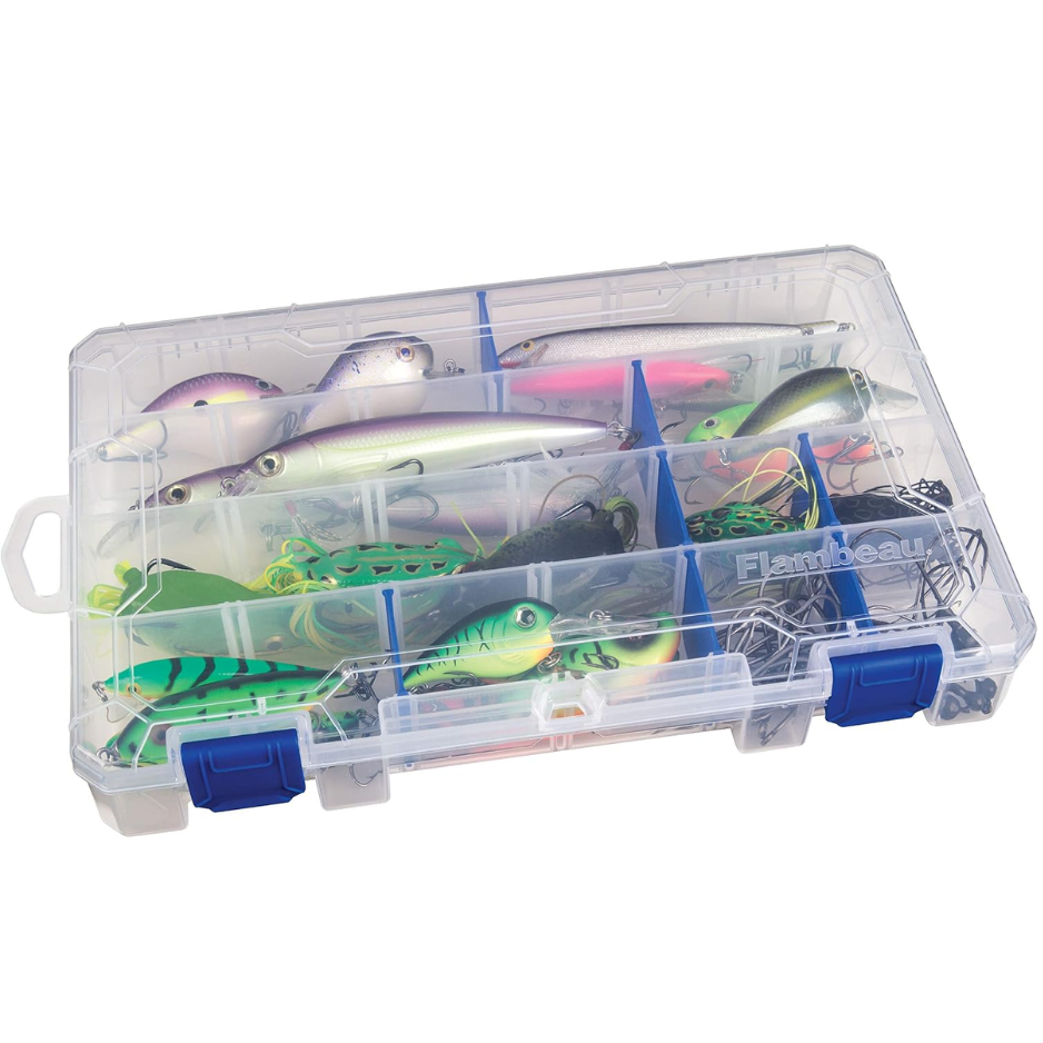 En extérieur Tuff Tainer pêche Tackle Box avec Zerust Anti Rust Dividers Clear Lure Organisez