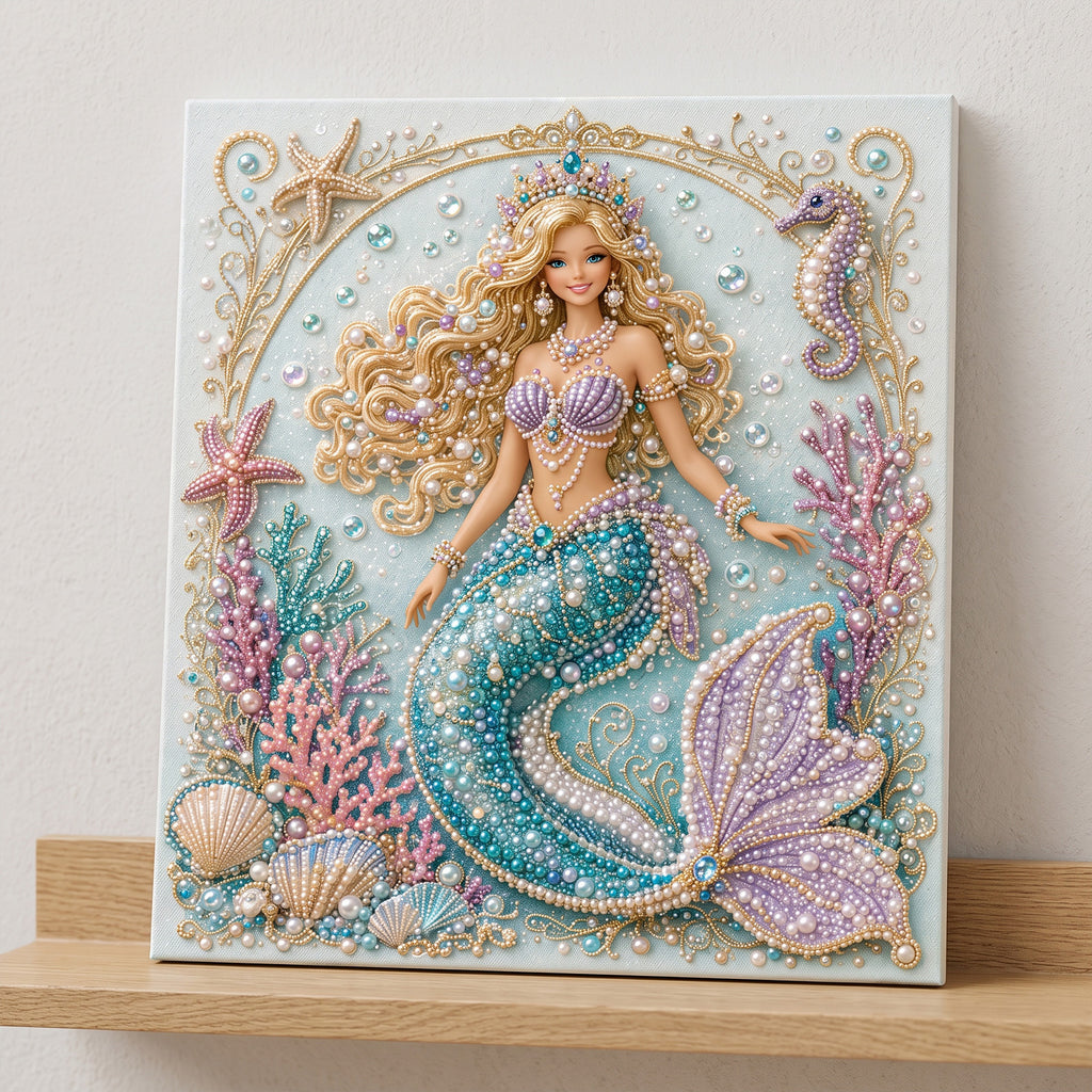 Peinture décorative de la sirène marine Pearl Strass