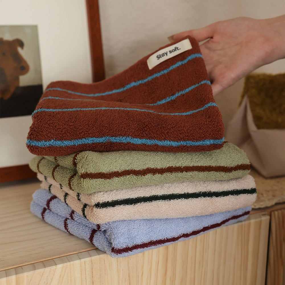 Striped Class A Pure Cotton Bath Towel for Women