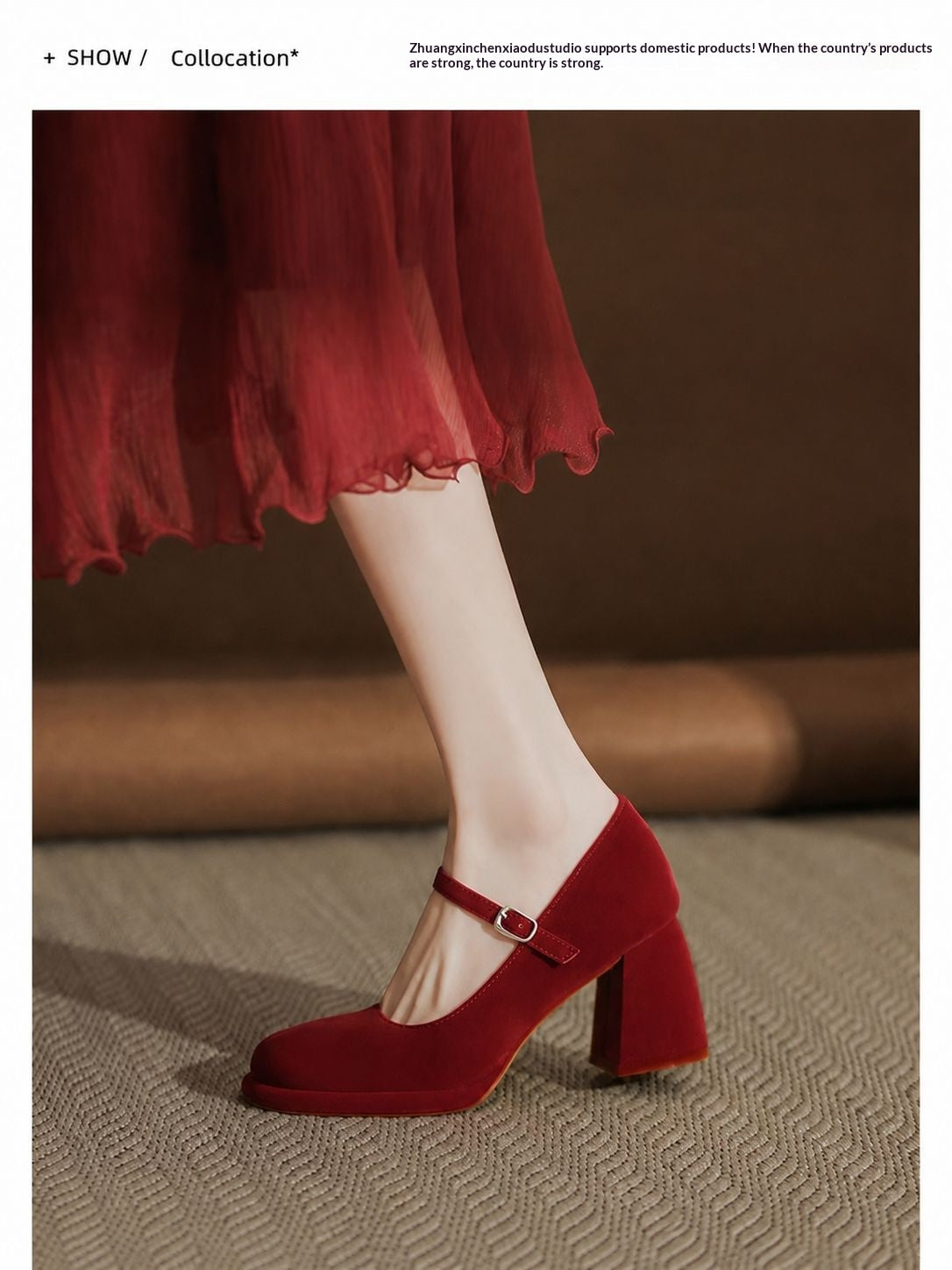 Plateforme imperméable pour femmes Mary Jane High Heels