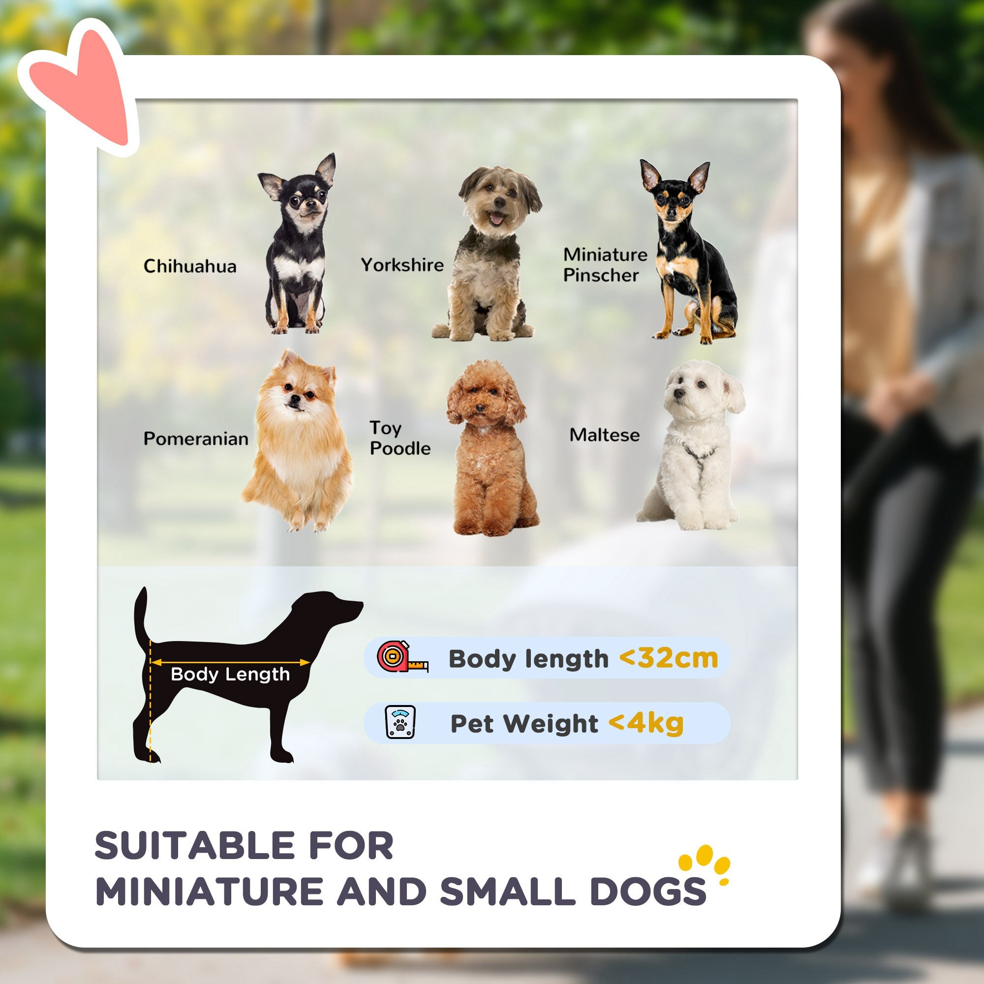 PawHut Pram Dog Poussette pliable pour chien poussette avec 4 roues