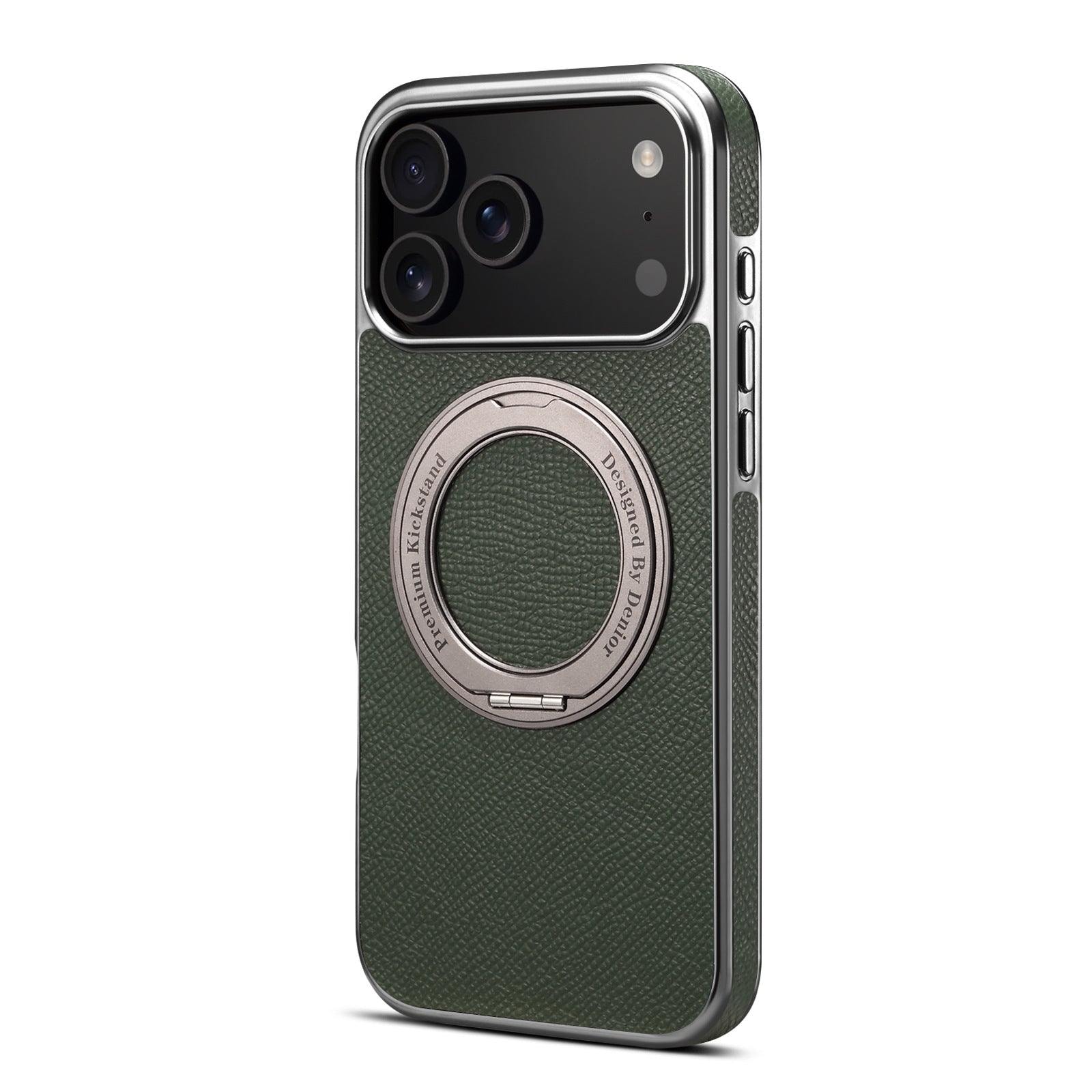 Boîtier de téléphone magnétique en cuir véritable denior