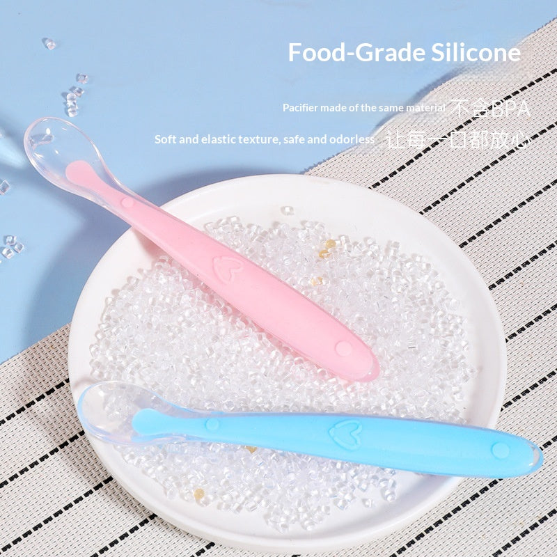 Baby Spoon Silicone avec soupe pour la formation