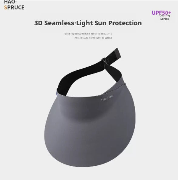 Chapeau d'écran solaire sans traces-Dark Gray-1 Haut