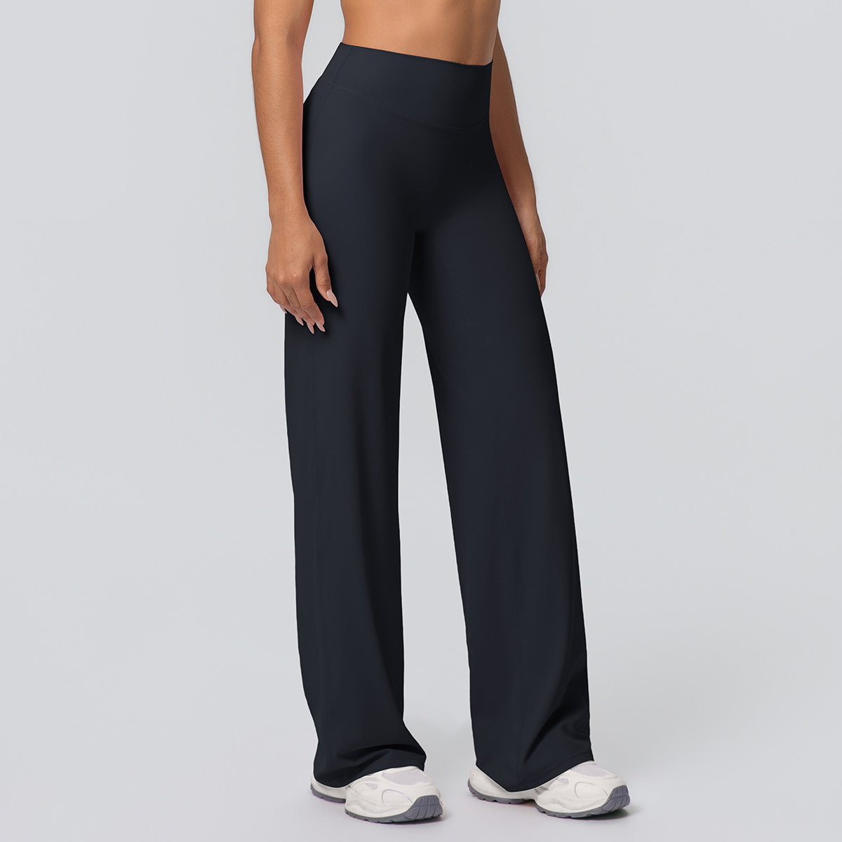 Pantalon de yoga en couleur solide, taille haute C'est un coup de pied