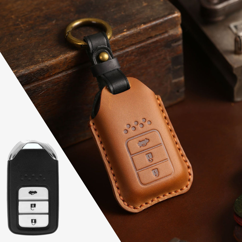Coque de clé de voiture en cuir complet