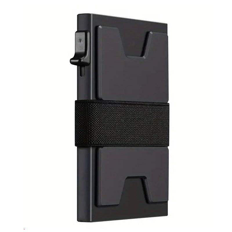 Support de carte de portefeuille en alliage d'aluminium magnétique RFID pour hommes