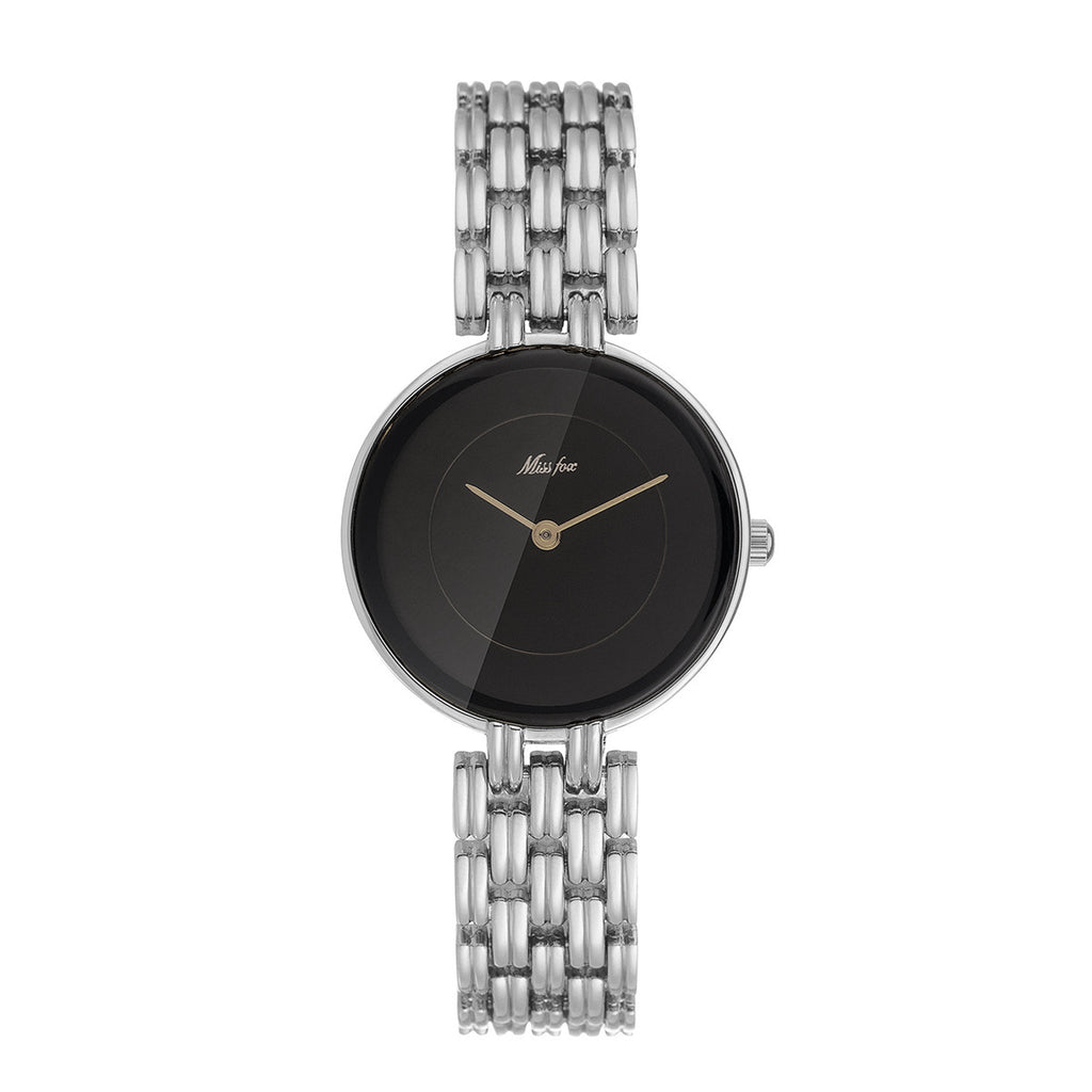 Montre Quartz en or noir simple