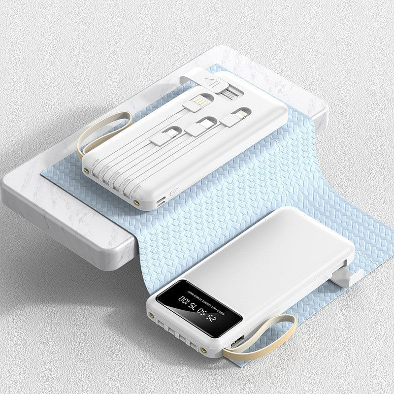 Banque d'alimentation portable ultra-rapide avec câble intégré