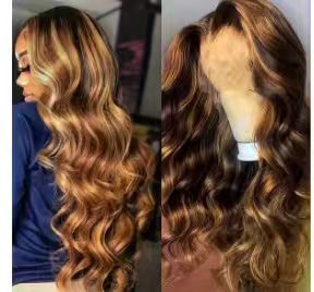 Femmes Long Curly Perruque avec une cape de dentelle