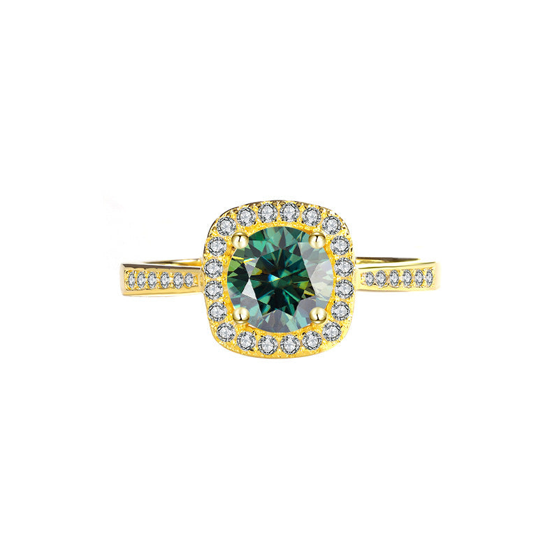 925 Argent Moissanite anneau de luxe