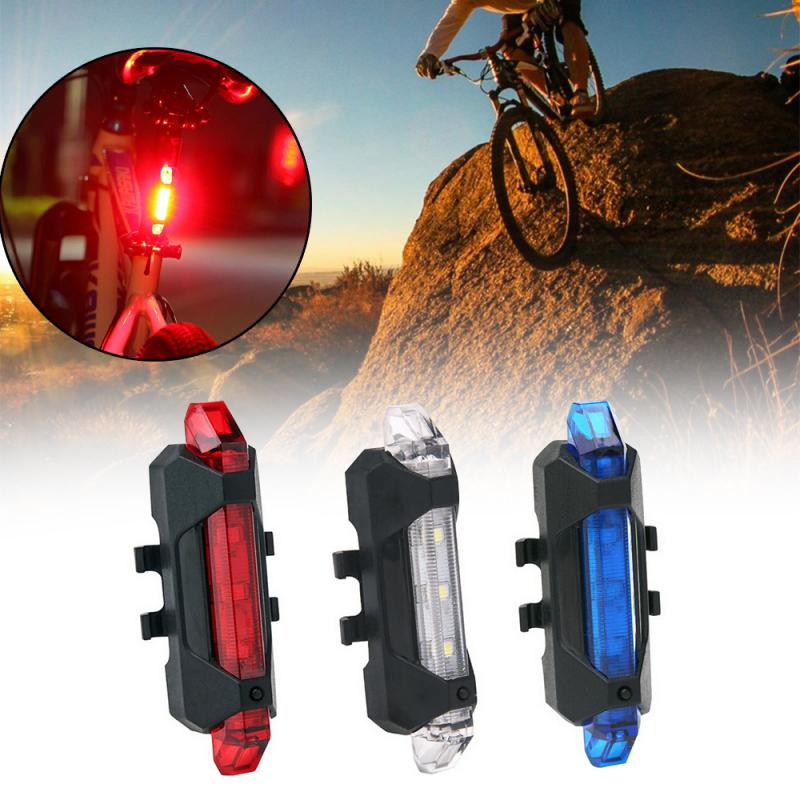 Vélo vélo léger USB LED Rechargeable Safety Set Mountain Cycle avant phare arrière Lam