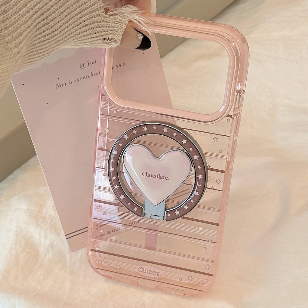 Magnetic mount compatible with pinkish-brown scratched phone cases