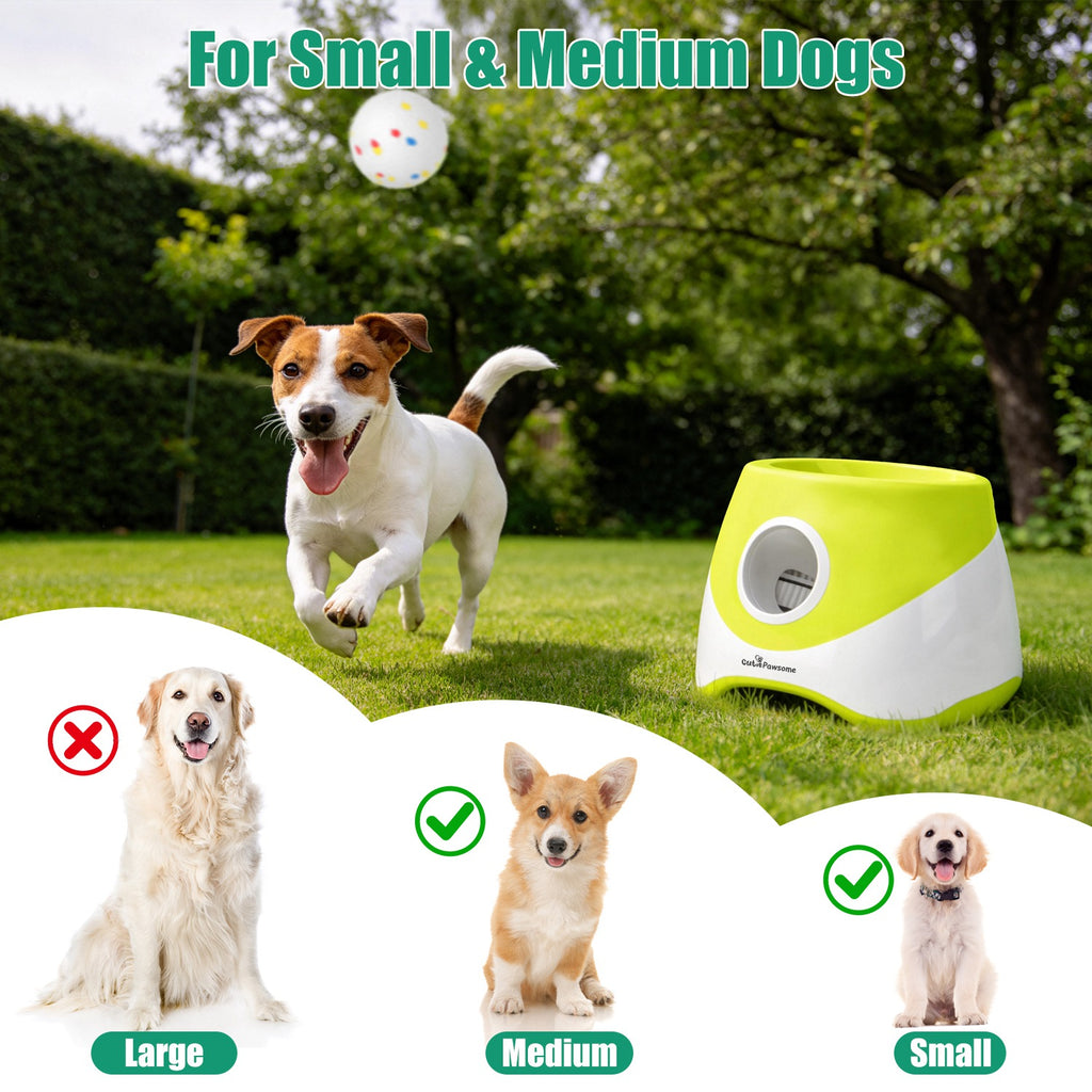 Lance-balles de chien automatique Rechargeable Interactive Pet Ball Lanceur pour petit chien moyen