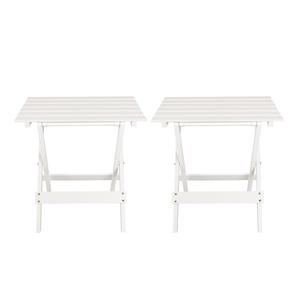 Petite table latérale pliante en bois ensemble de deux