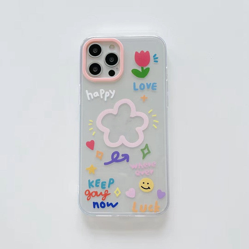 Étui simple de téléphone en silicone fleur