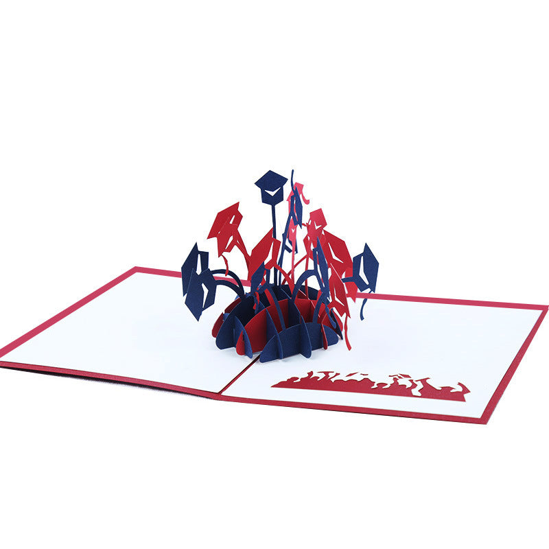 Graduation 3D de la carte de voeux 3D créative