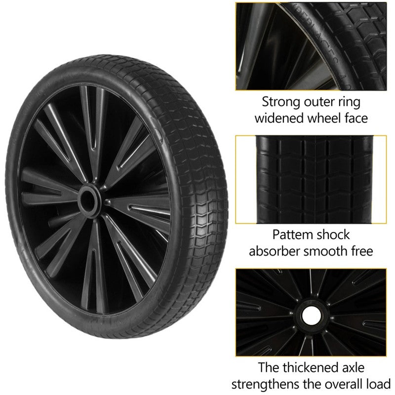 Universal 14 pouces Black Wheel Wheel Heavy Duty Puncture Proof Roue