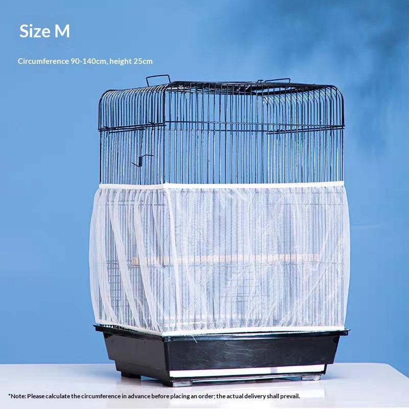 Cage d'oiseaux Couverture de maille anti-éclaboussures