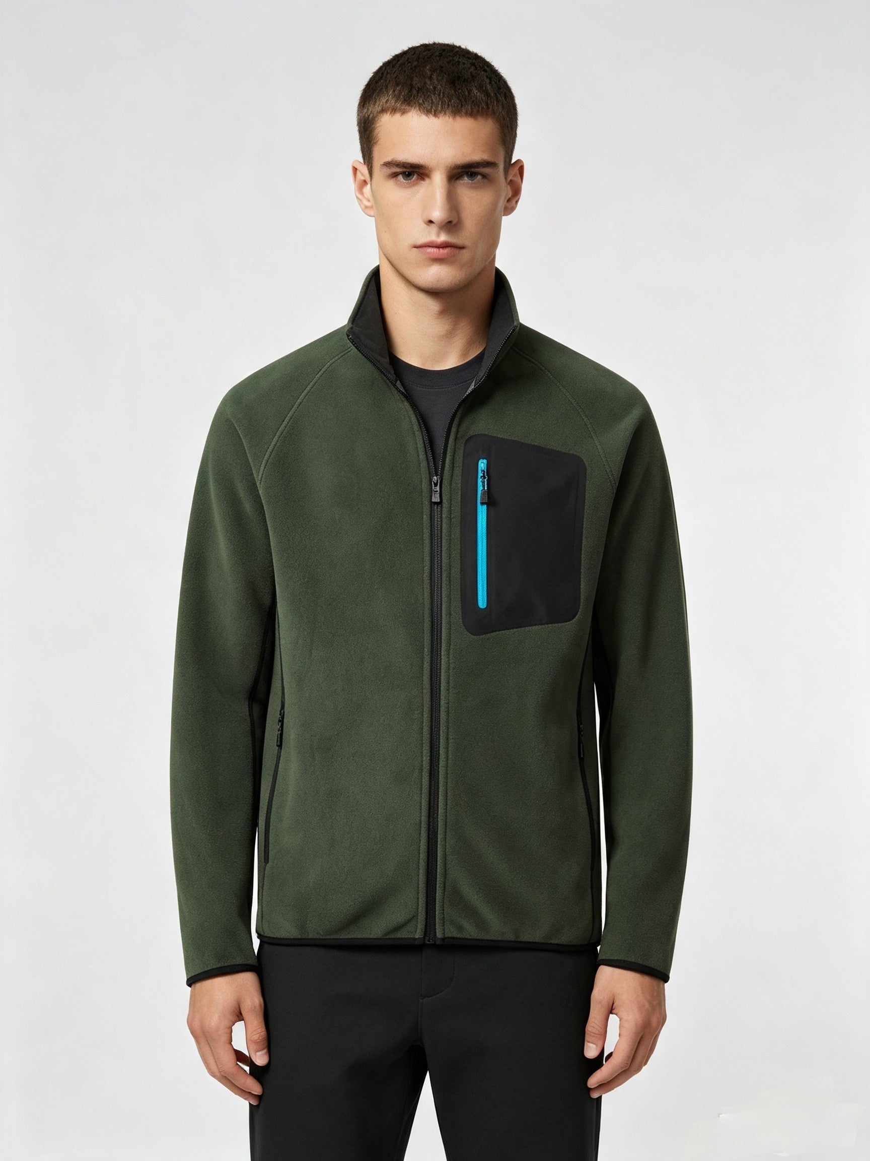 Veste en polaire d'avoine pour hommes