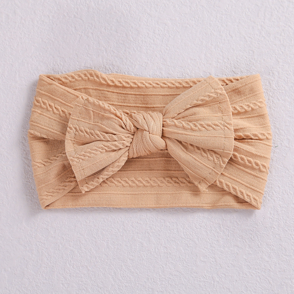 Accessoires pour cheveux bébé Tête élastique Bande passante Edge Nylon Bow Bandeau pour enfants